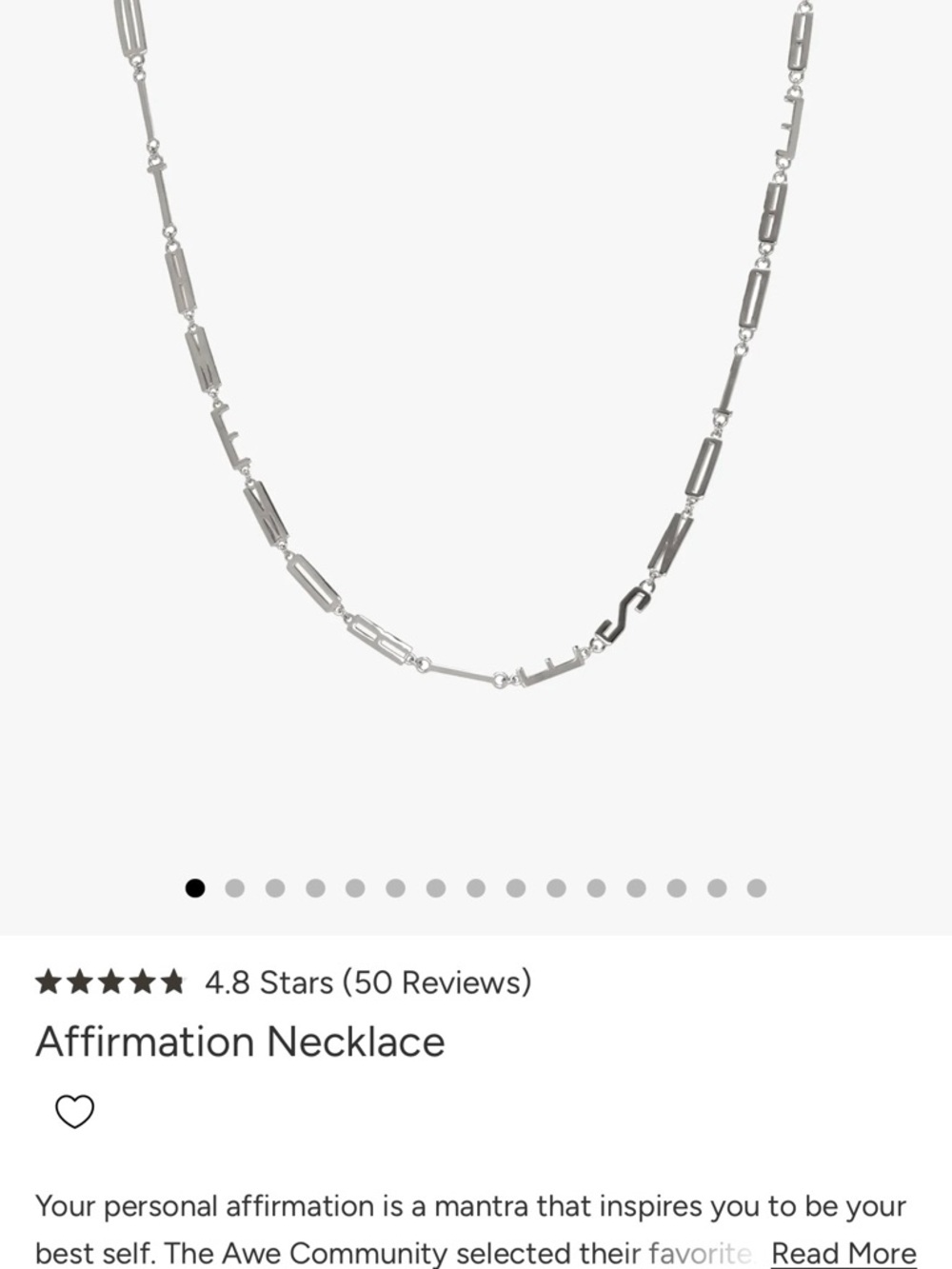 ISO: Awe Inspired Affirmation Necklaces
